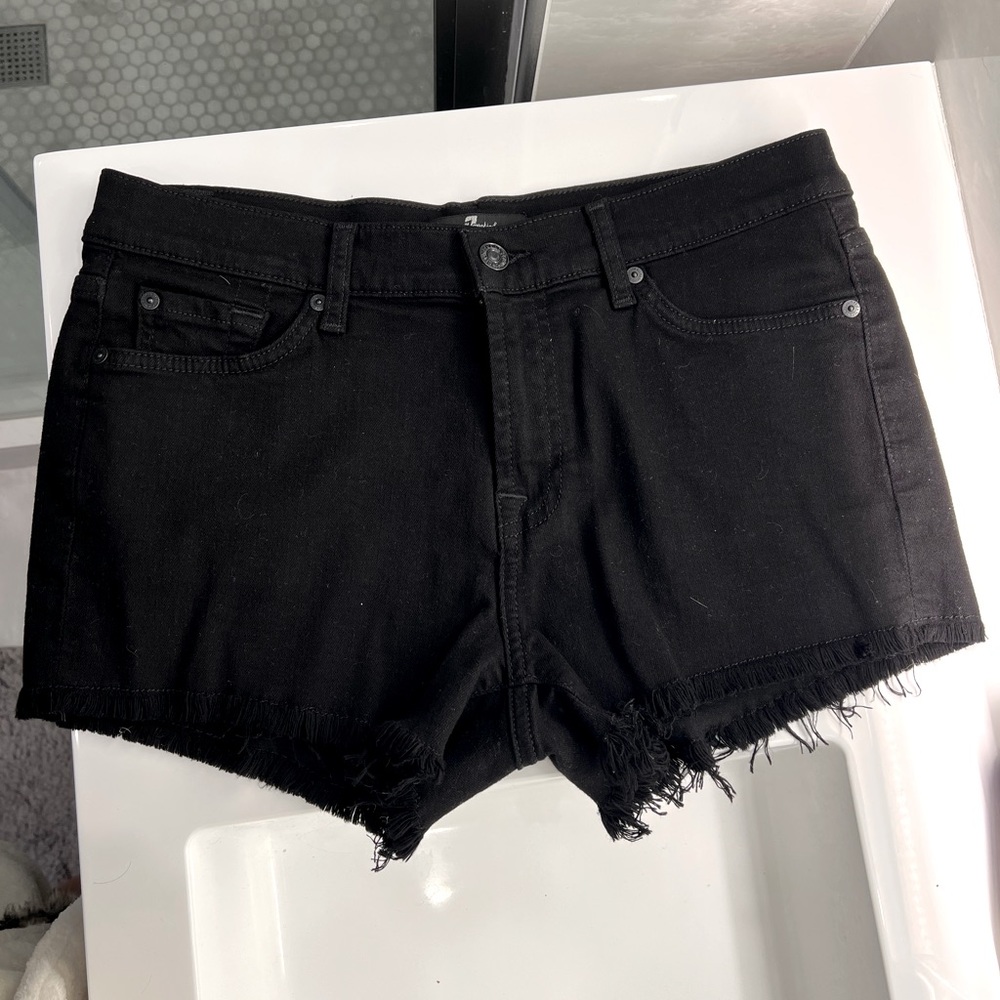 7 for all mankind black shorts